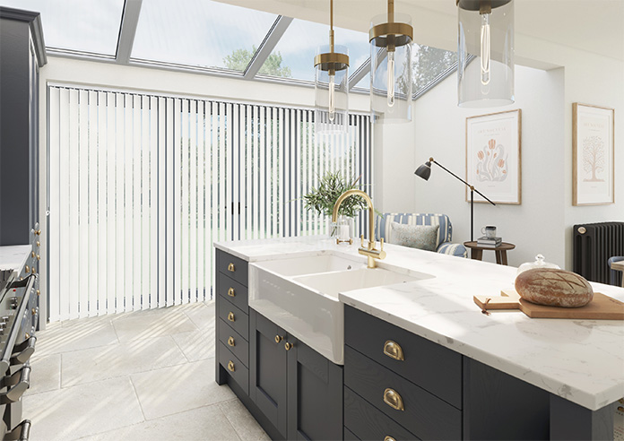 Shimmer (Blackout), Crystal White - Vertical Blind - Image 7